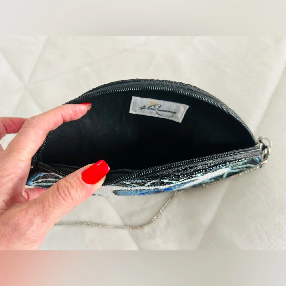 Handcrafted Beaded Eye Bag: Boho Clutch. - Picture 5 of 5